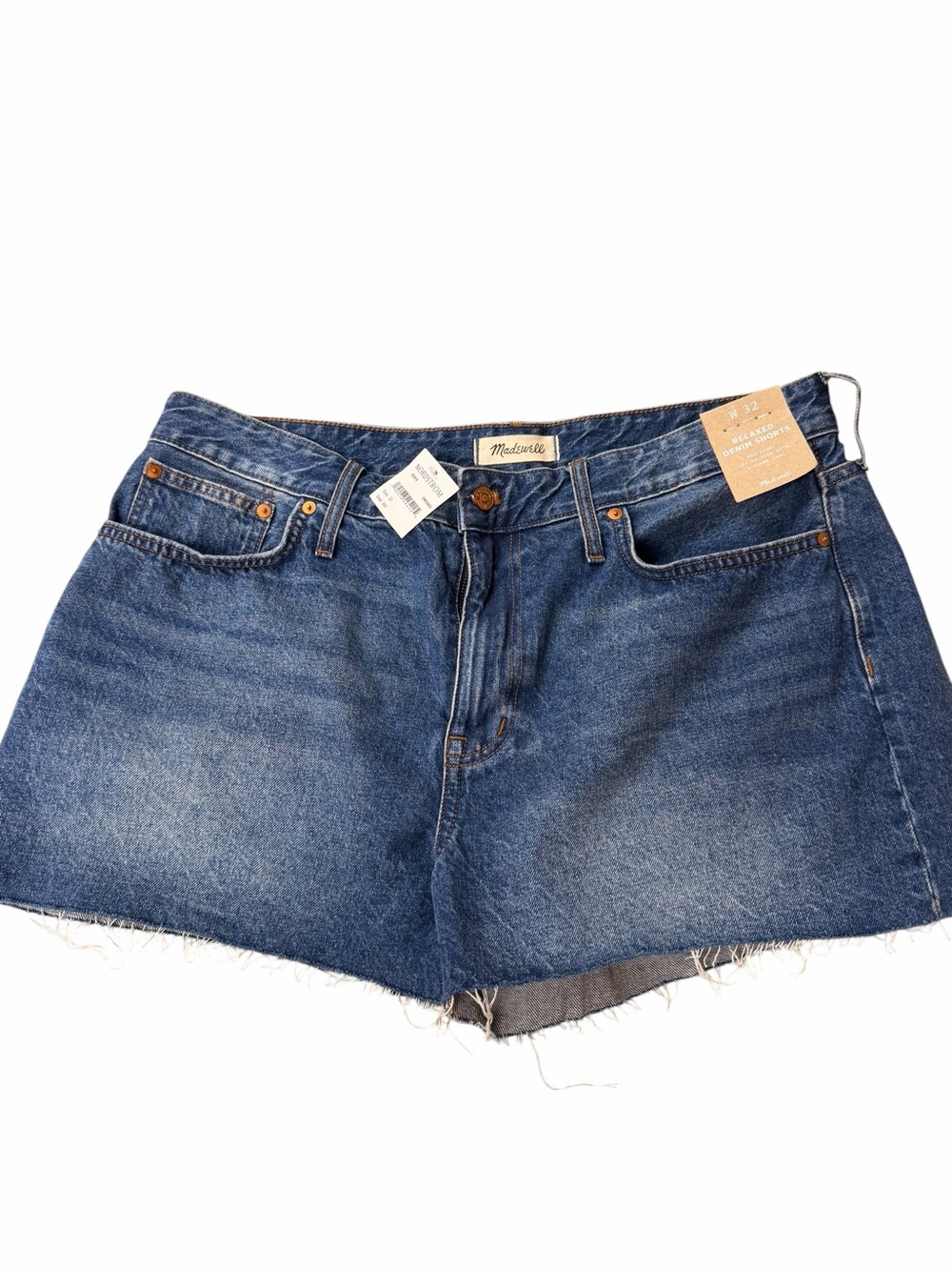 NWT Madewell Distressed Dark Blue Denim Cutoff Shorts